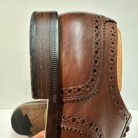 VERY GOOD Rancourt & Co. x Cole Haan Oxford Wingtip Cap Toe Brown Maine USA 8.5 - Picture 13 of 13